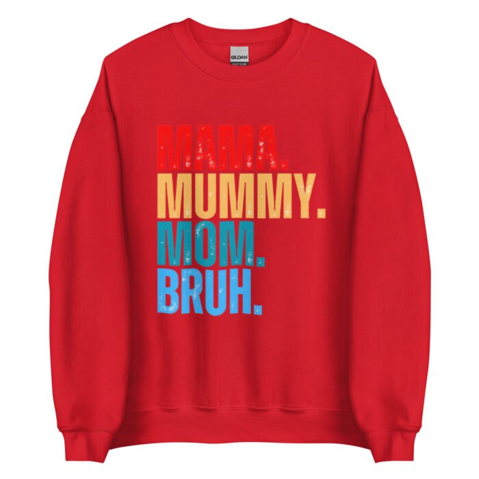 unisex crew neck sweatshirt red front 65fd96300d7c7 - Mama Clothing Store - For Great Mamas