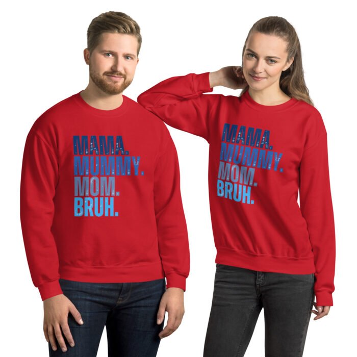 unisex crew neck sweatshirt red front 65fd9eacddfe8 - Mama Clothing Store - For Great Mamas