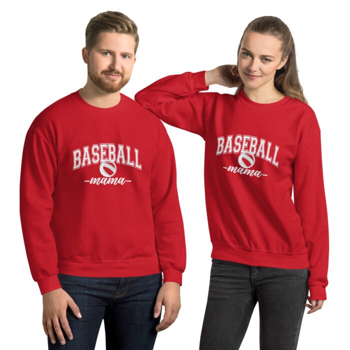 unisex crew neck sweatshirt red front 660172f786b45 - Mama Clothing Store - For Great Mamas