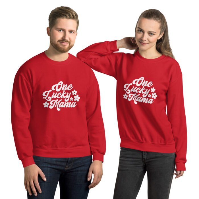 unisex crew neck sweatshirt red front 6603e30d6cd27 - Mama Clothing Store - For Great Mamas