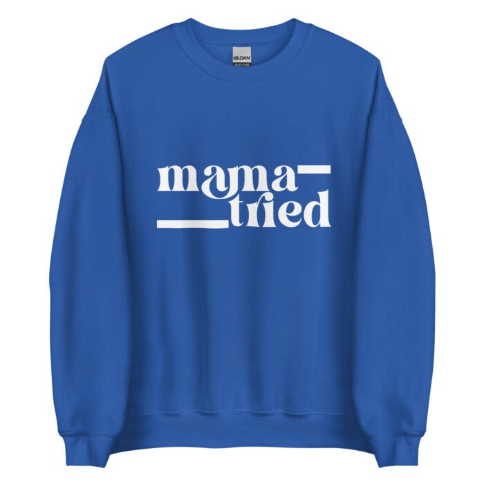 unisex crew neck sweatshirt royal front 65f84fe421900 - Mama Clothing Store - For Great Mamas