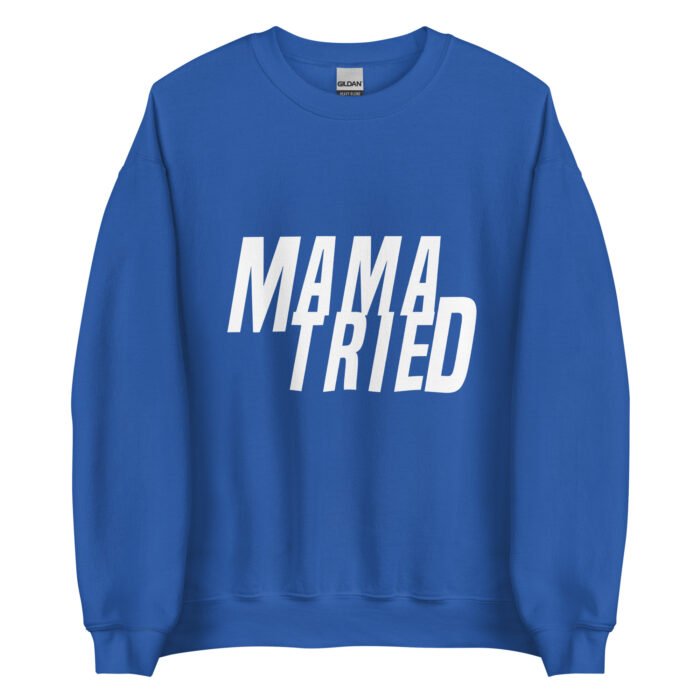 unisex crew neck sweatshirt royal front 65f954e02b328 - Mama Clothing Store - For Great Mamas