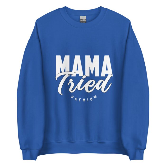 unisex crew neck sweatshirt royal front 65f971b563b6d - Mama Clothing Store - For Great Mamas