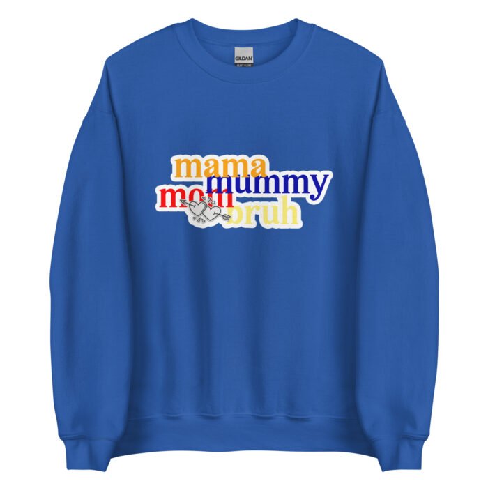 unisex crew neck sweatshirt royal front 65fd58cd0529a - Mama Clothing Store - For Great Mamas