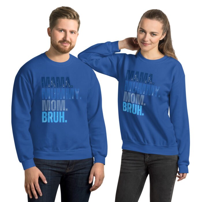 unisex crew neck sweatshirt royal front 65fd9eacdf27c - Mama Clothing Store - For Great Mamas