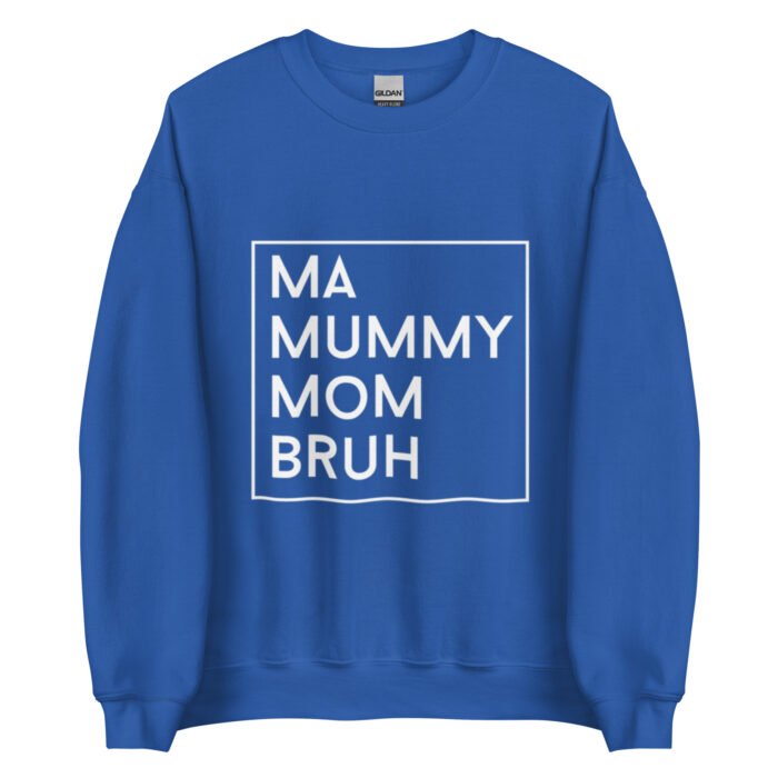 unisex crew neck sweatshirt royal front 65fdae742de45 - Mama Clothing Store - For Great Mamas