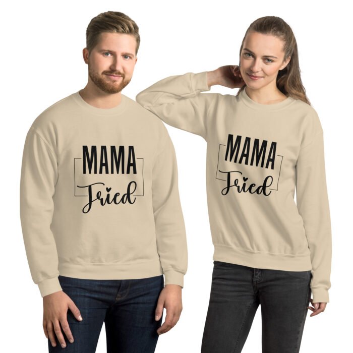 unisex crew neck sweatshirt sand front 65f404411a912 - Mama Clothing Store - For Great Mamas