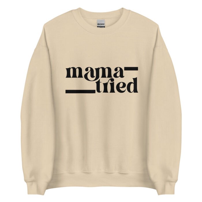 unisex crew neck sweatshirt sand front 65f84e279ec66 - Mama Clothing Store - For Great Mamas