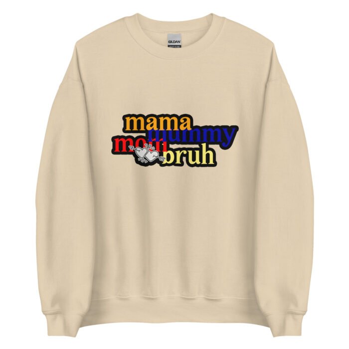 unisex crew neck sweatshirt sand front 65fd5ad024c64 - Mama Clothing Store - For Great Mamas
