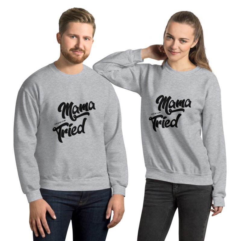 unisex crew neck sweatshirt sport grey front 65f1b65e52fdb - Mama Clothing Store - For Great Mamas