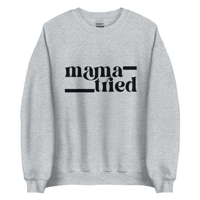 unisex crew neck sweatshirt sport grey front 65f84e2795a62 - Mama Clothing Store - For Great Mamas