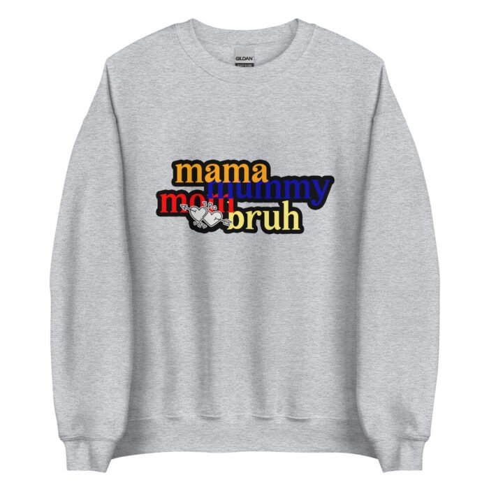 unisex crew neck sweatshirt sport grey front 65fd5ad02441b - Mama Clothing Store - For Great Mamas