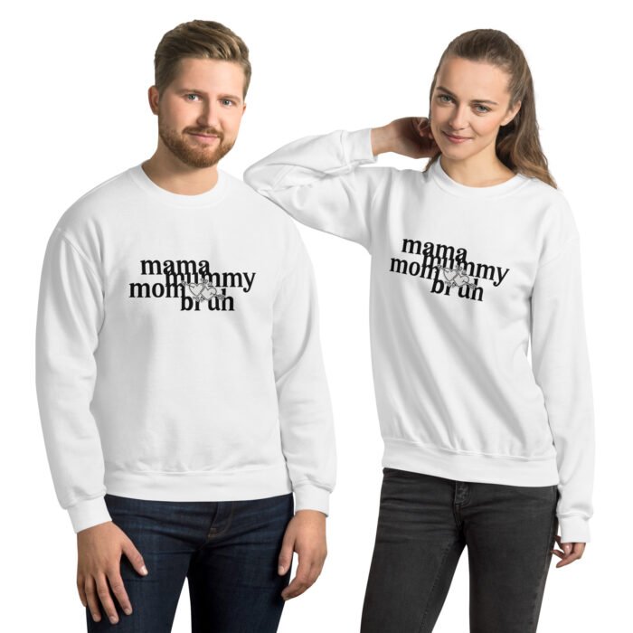 unisex crew neck sweatshirt white front 65fd4d5db8692 - Mama Clothing Store - For Great Mamas