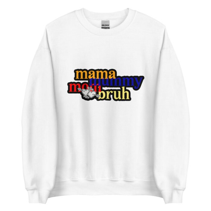 unisex crew neck sweatshirt white front 65fd5ad02581c - Mama Clothing Store - For Great Mamas