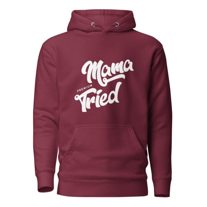 unisex premium hoodie maroon front 65f1c0c36520a - Mama Clothing Store - For Great Mamas