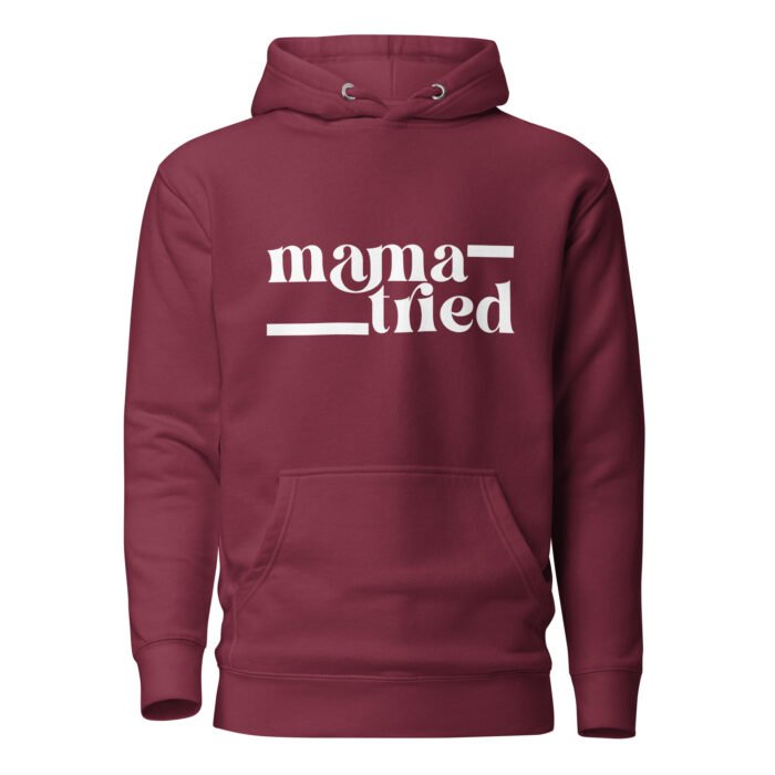 unisex premium hoodie maroon front 65f85ca80e658 - Mama Clothing Store - For Great Mamas