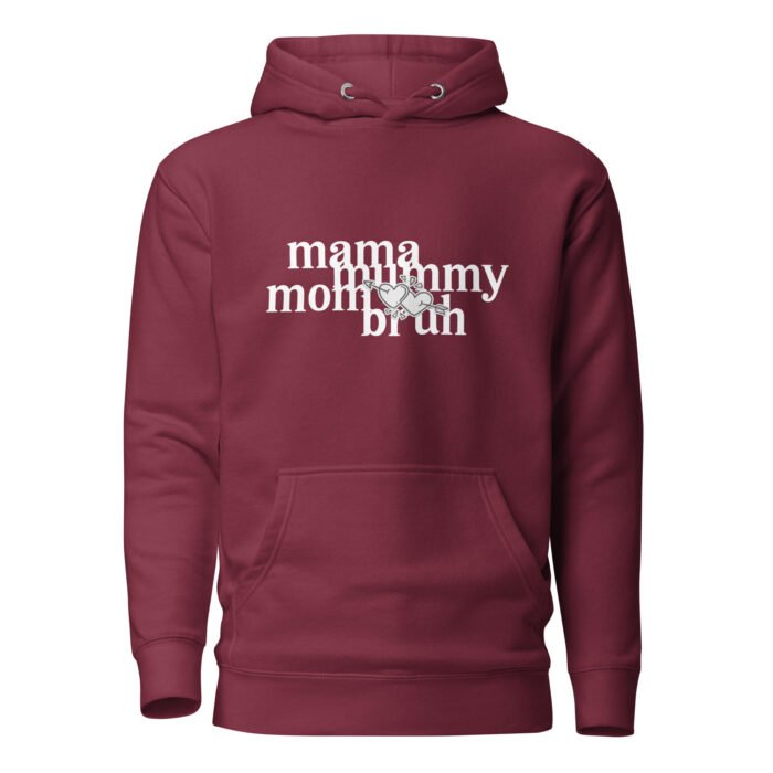 unisex premium hoodie maroon front 65fd4f60208f1 - Mama Clothing Store - For Great Mamas