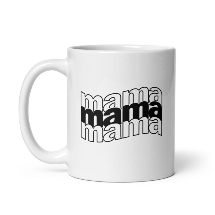 white glossy mug white 11 oz handle on left 65ea707c9053c - Mama Clothing Store - For Great Mamas