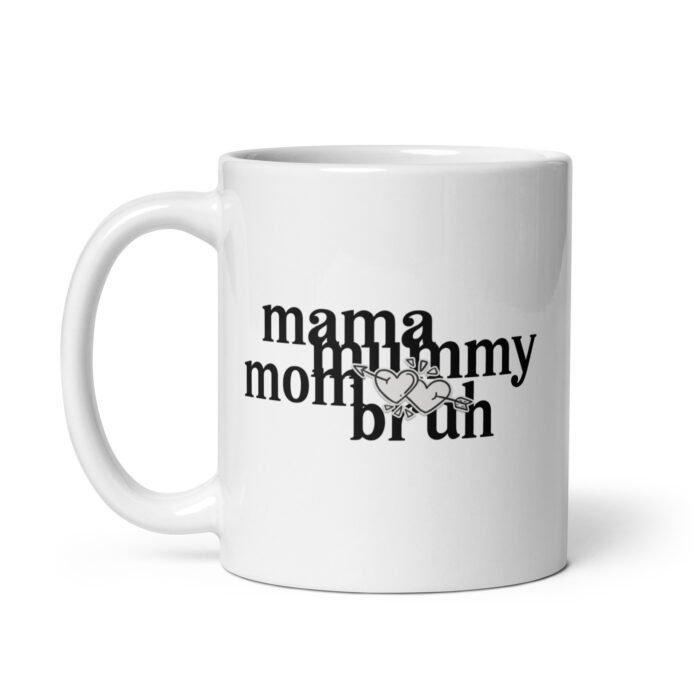 white glossy mug white 11 oz handle on left 65fd5161d8377 - Mama Clothing Store - For Great Mamas