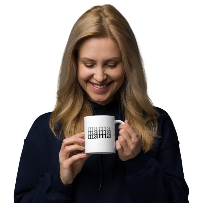 white glossy mug white 11 oz handle on right 65ea548f4770f - Mama Clothing Store - For Great Mamas