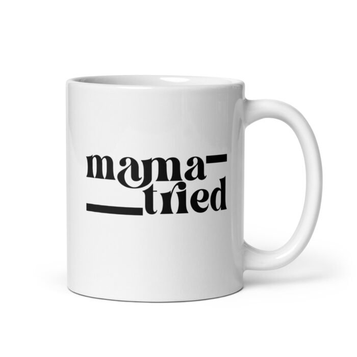 white glossy mug white 11 oz handle on right 65f86000aa106 - Mama Clothing Store - For Great Mamas