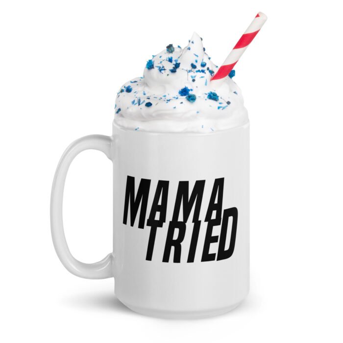 white glossy mug white 15 oz handle on left 65f957be40738 - Mama Clothing Store - For Great Mamas