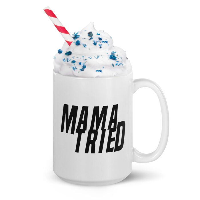 white glossy mug white 15 oz handle on right 65f957be407c2 - Mama Clothing Store - For Great Mamas