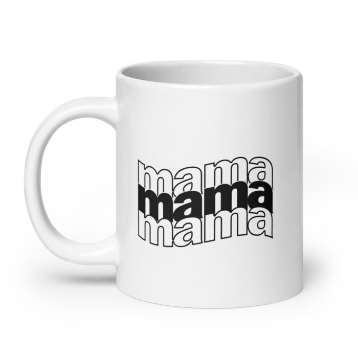 white glossy mug white 20 oz handle on left 65ea707c90980 - Mama Clothing Store - For Great Mamas