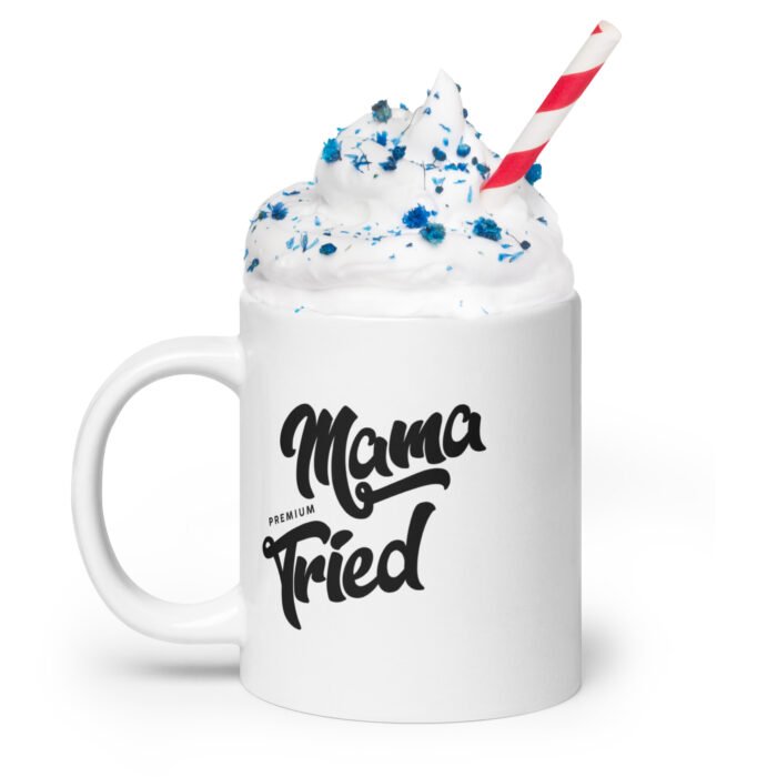 white glossy mug white 20 oz handle on left 65f1c59befdf8 - Mama Clothing Store - For Great Mamas