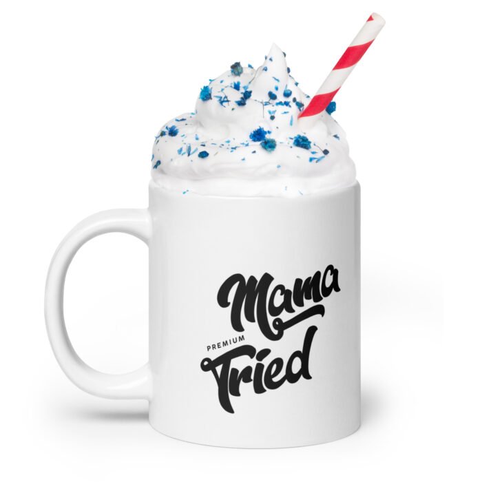 white glossy mug white 20 oz handle on left 65f2f86d6906a - Mama Clothing Store - For Great Mamas