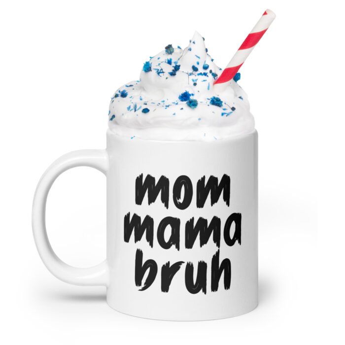 white glossy mug white 20 oz handle on left 65fc5353bce8a - Mama Clothing Store - For Great Mamas
