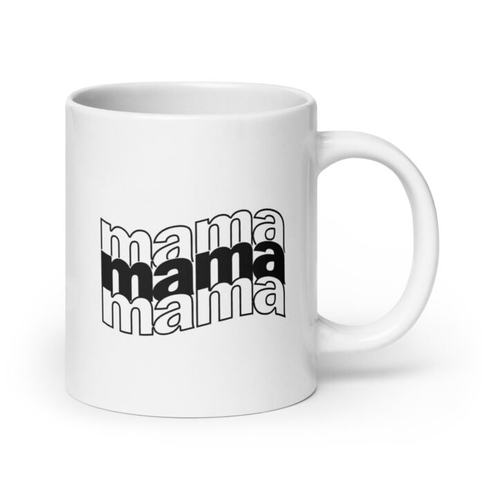 white glossy mug white 20 oz handle on right 65ea707c90913 - Mama Clothing Store - For Great Mamas