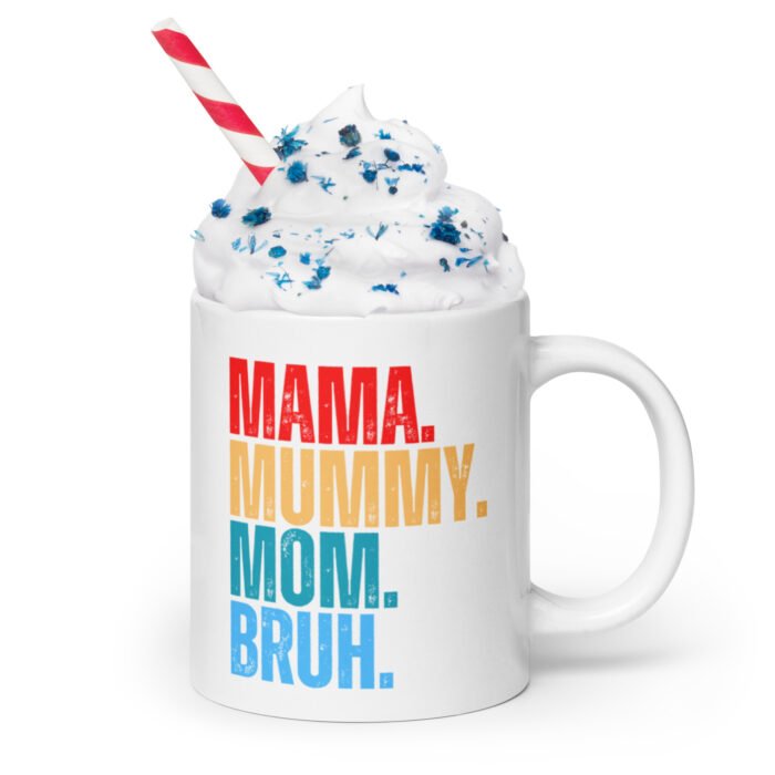 white glossy mug white 20 oz handle on right 65fd9a84c9bc8 - Mama Clothing Store - For Great Mamas