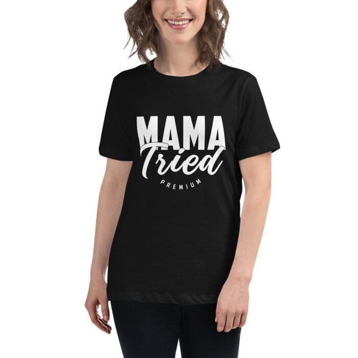 womens relaxed t shirt black front 65f96f4c5e4ba - Mama Clothing Store - For Great Mamas
