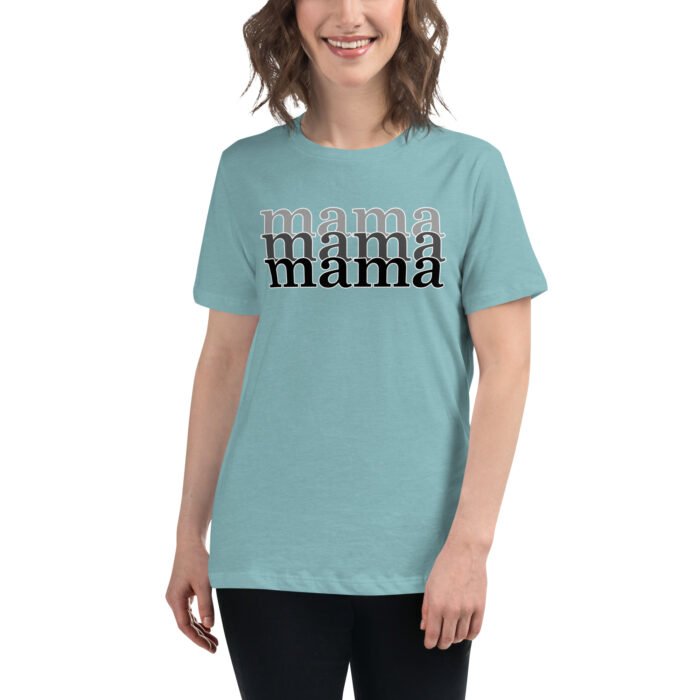 womens relaxed t shirt heather blue lagoon front 65ea4ae130c44 - Mama Clothing Store - For Great Mamas