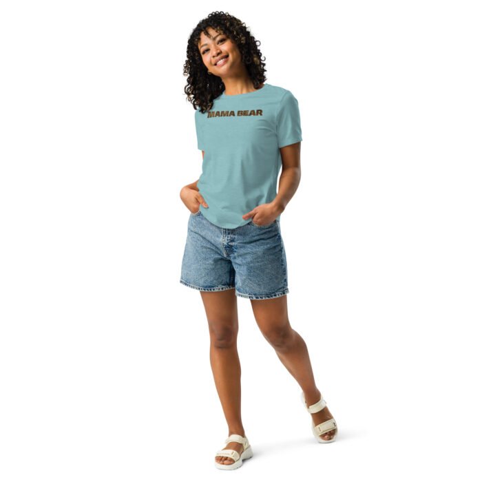 womens relaxed t shirt heather blue lagoon front 65f99244a81e3 - Mama Clothing Store - For Great Mamas