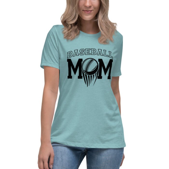 womens relaxed t shirt heather blue lagoon front 66017b5aa5f0e - Mama Clothing Store - For Great Mamas