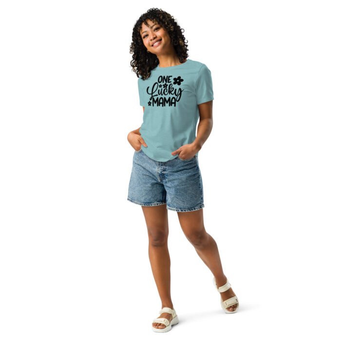 womens relaxed t shirt heather blue lagoon front 660420af06dbc - Mama Clothing Store - For Great Mamas