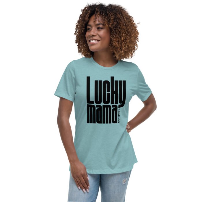 womens relaxed t shirt heather blue lagoon front 660434d7c623c - Mama Clothing Store - For Great Mamas