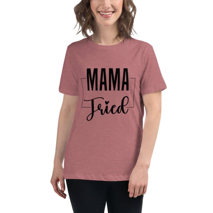 womens relaxed t shirt heather mauve front 65f332956fd2f - Mama Clothing Store - For Great Mamas