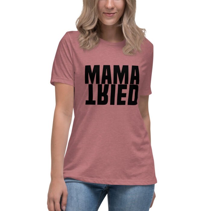 womens relaxed t shirt heather mauve front 65f95e2aa8e0b - Mama Clothing Store - For Great Mamas