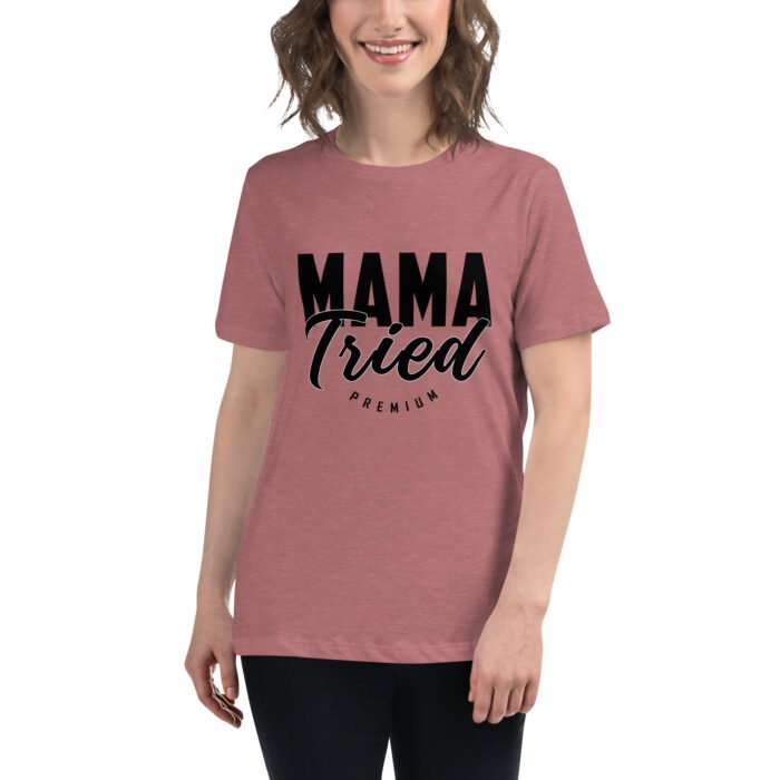 womens relaxed t shirt heather mauve front 65f96e3c1b16f - Mama Clothing Store - For Great Mamas