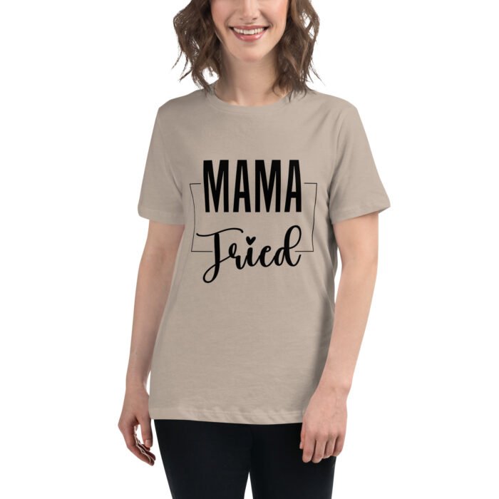 womens relaxed t shirt heather stone front 65f33295713a6 - Mama Clothing Store - For Great Mamas