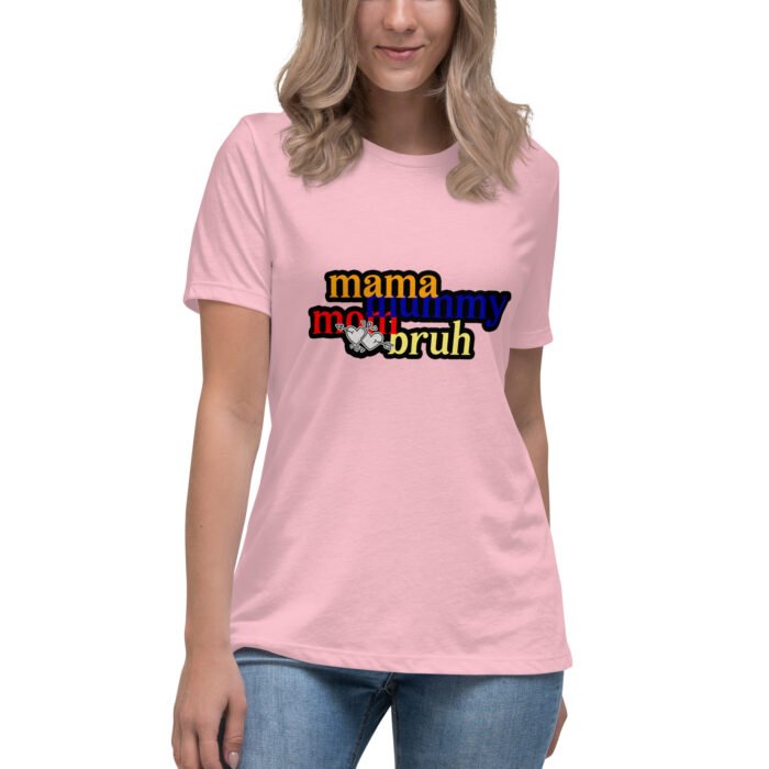 womens relaxed t shirt pink front 65fd56ff34fb6 - Mama Clothing Store - For Great Mamas