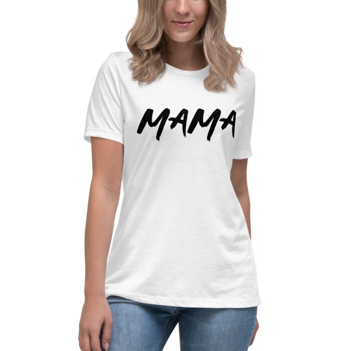 womens relaxed t shirt white front 65ee6892ec03b - Mama Clothing Store - For Great Mamas