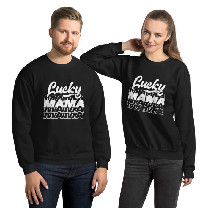 unisex crew neck sweatshirt black front 660d668bd6a0d - Mama Clothing Store - For Great Mamas