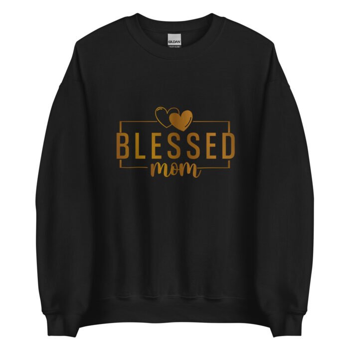 unisex crew neck sweatshirt black front 6613c00453470 - Mama Clothing Store - For Great Mamas