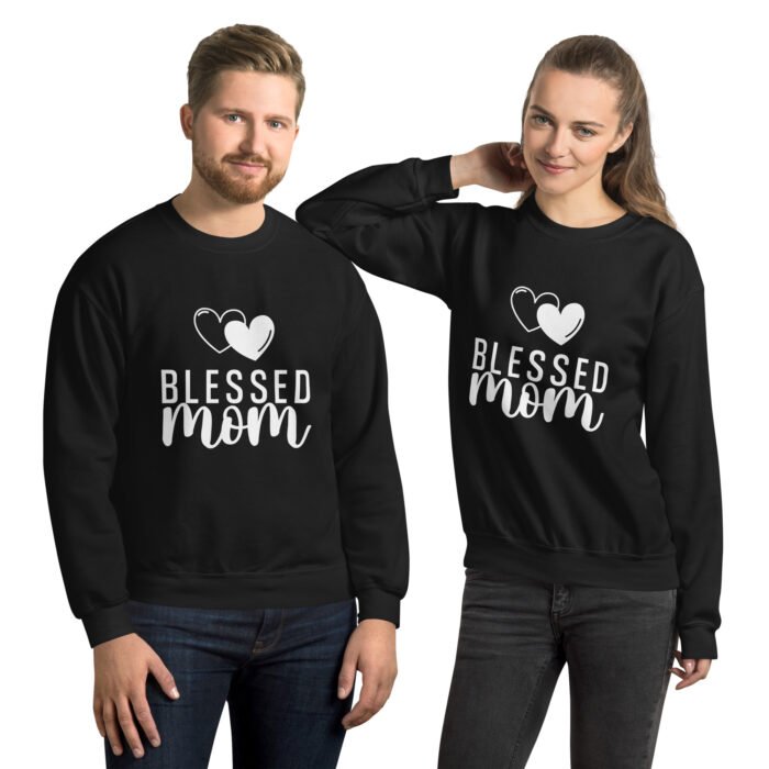 unisex crew neck sweatshirt black front 66140a9b0bbd2 - Mama Clothing Store - For Great Mamas