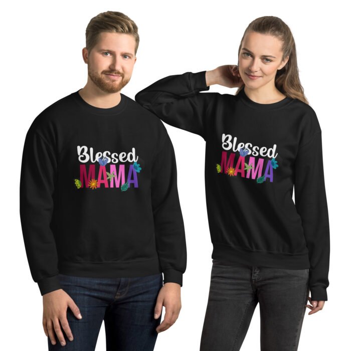 unisex crew neck sweatshirt black front 66191db5c94cb - Mama Clothing Store - For Great Mamas