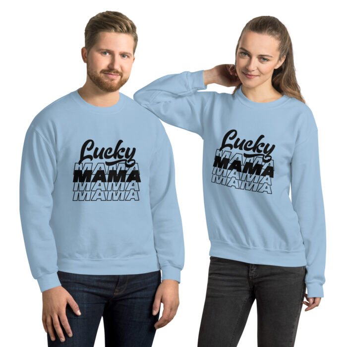 unisex crew neck sweatshirt light blue front 660d5dbf53ff7 - Mama Clothing Store - For Great Mamas